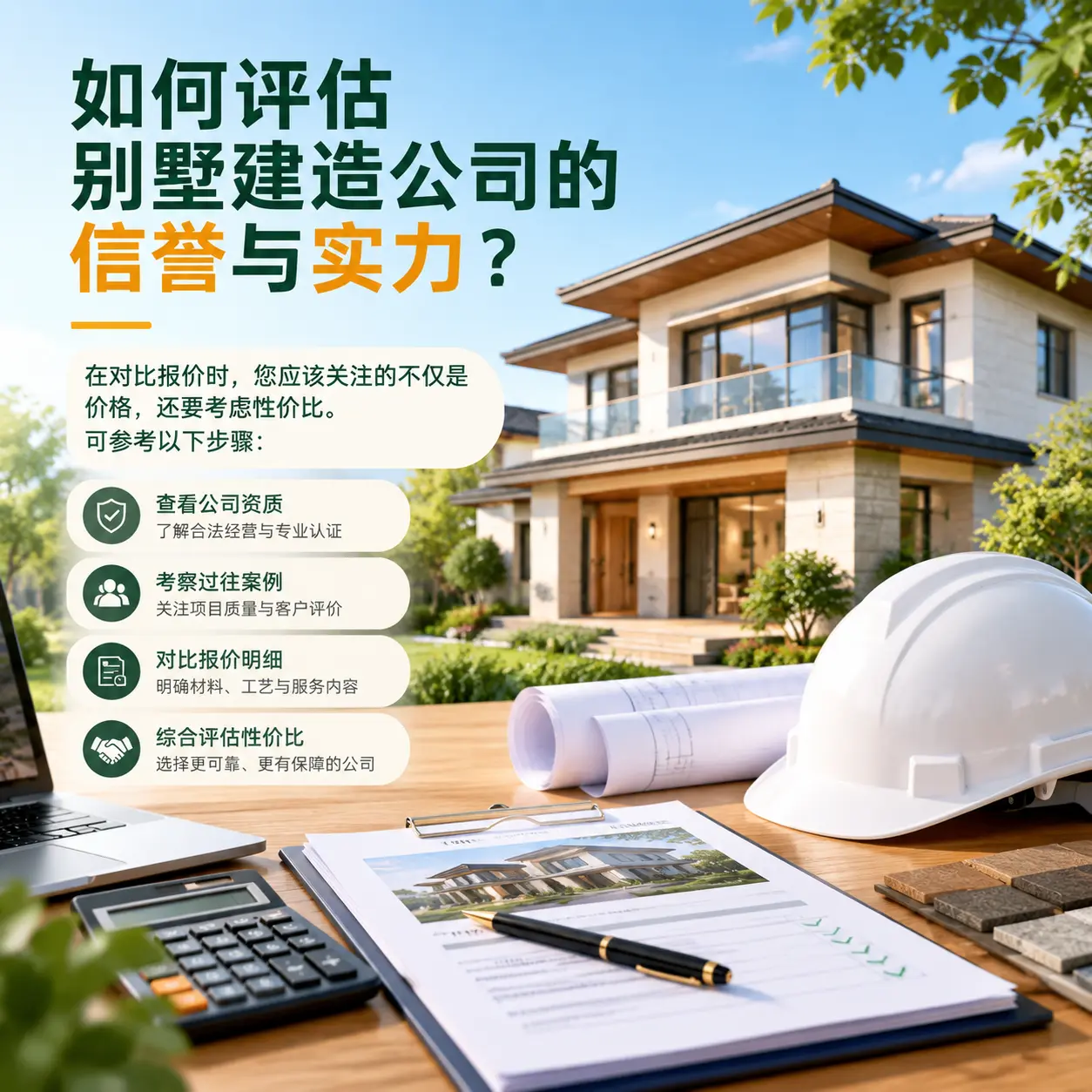 如何评估 遵义 别墅建造公司的信誉与实力？