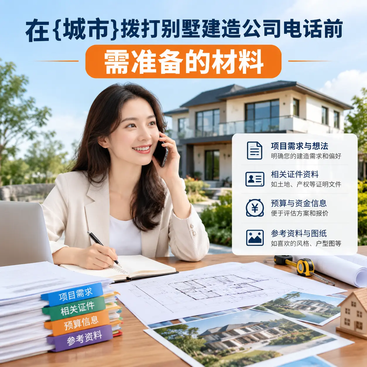 在遵义拨打别墅建造公司电话前需准备的材料