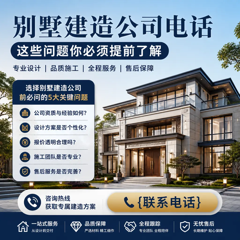 遵义别墅建造公司电话，这些问题你必须提前了解